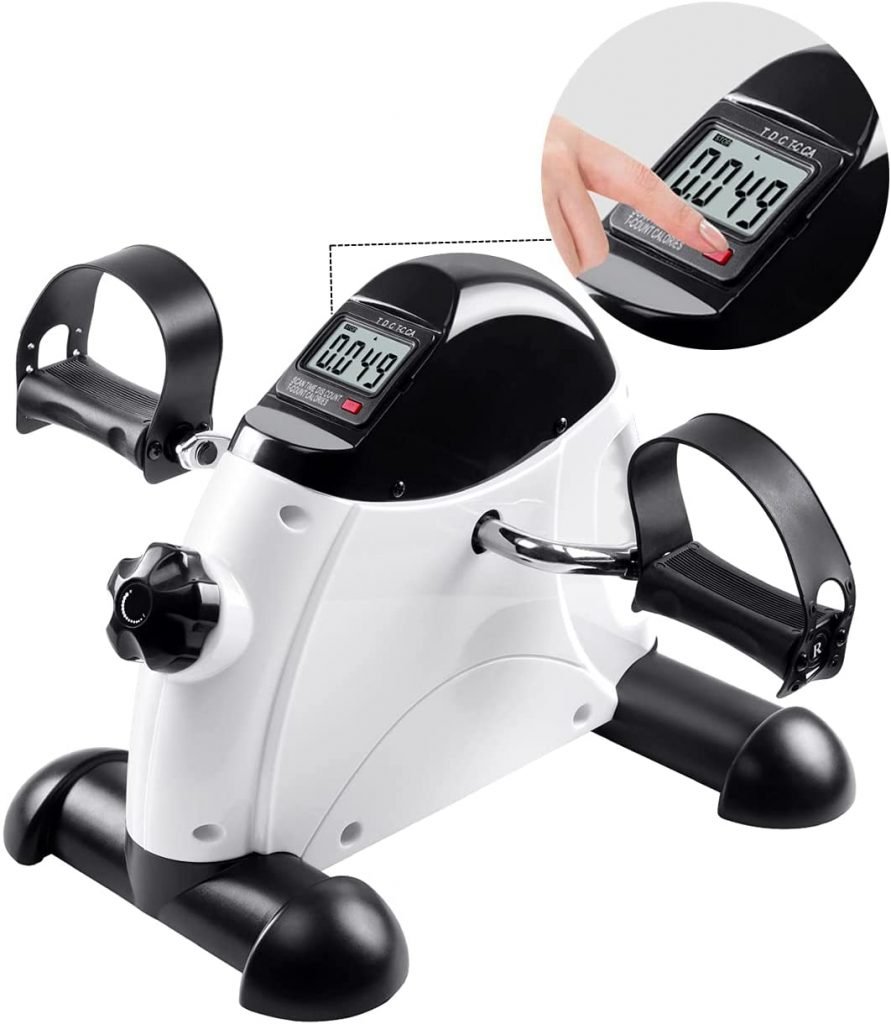 Pedal Exerciser Stationary Under Desk Bike Peddler Mini Exercise with LCD Display
