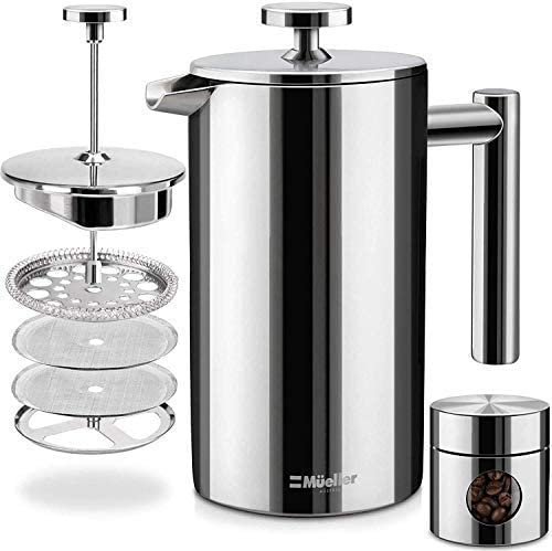 Mueller French Press Double Insulated 304 Stainless Steel Coffee Maker