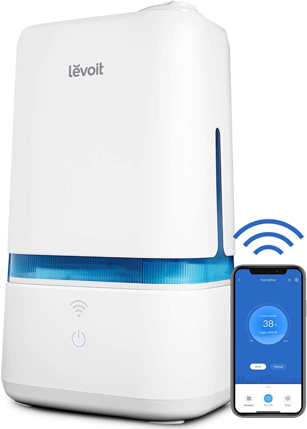 LEVOIT Humidifiers for Bedroom, Smart Wi-Fi Cool Mist Essential Oils Diffuser in one