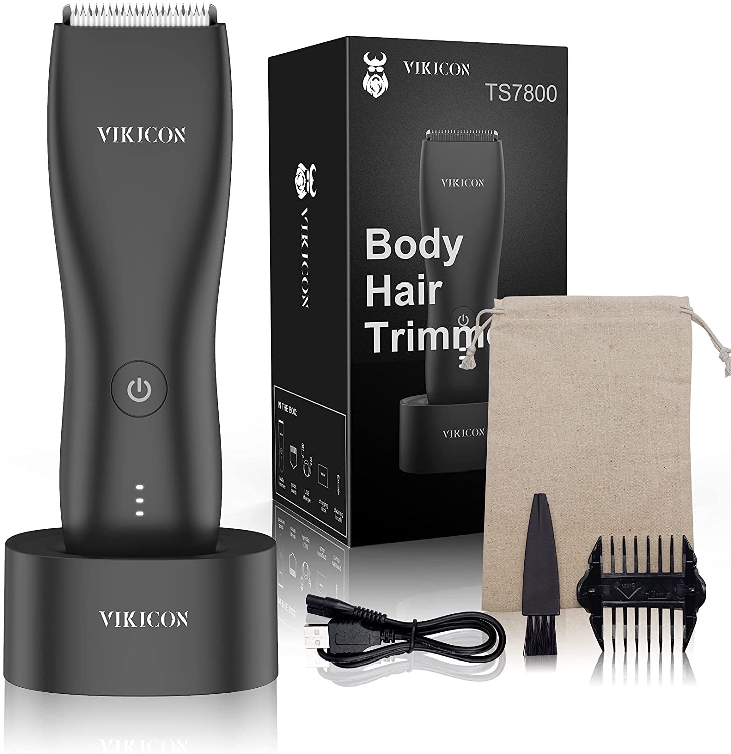 VIKICON Electric Groin Hair Trimmer for Men: Ball Shaver & Body Groomer