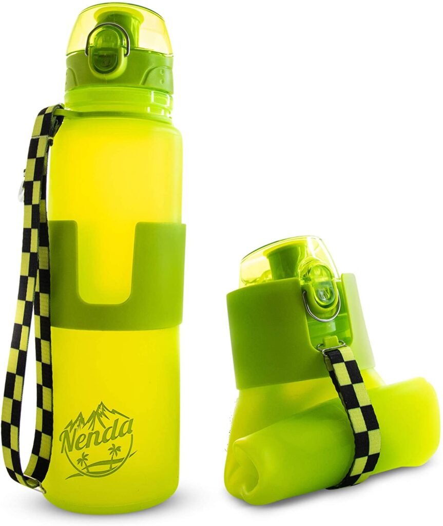 Nenda Silicone Collapsible Water Bottle Eco-friendly and leak proof