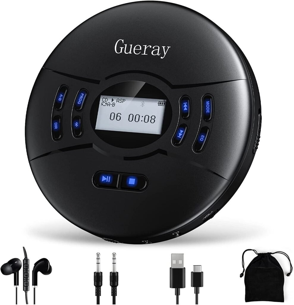 Gueray Portable CD Player with Bluetooth