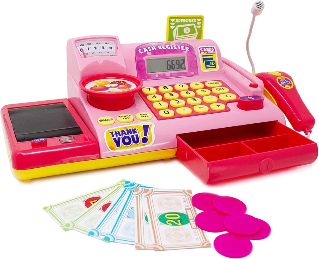 Boley Pink Toy Cash Register Playset