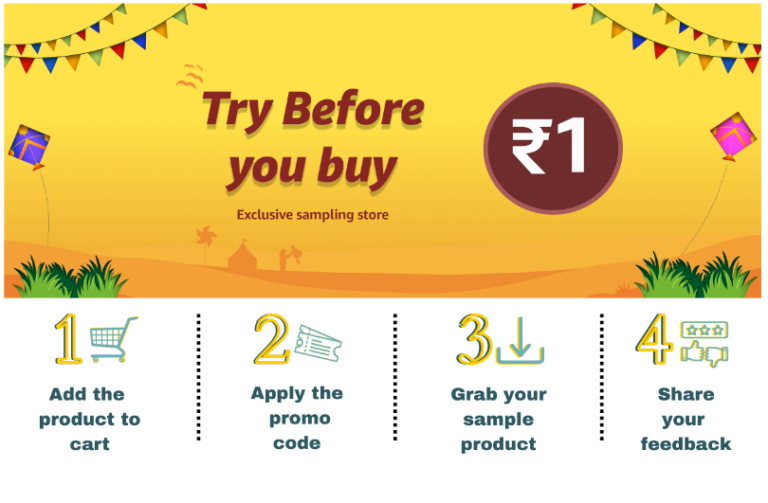 Unveiling Amazon’s ₹1 Sampling Program: Try Before You Buy!